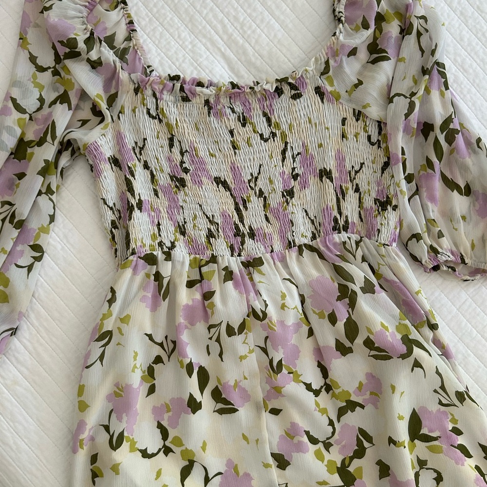Lost + Wander Floral Smocked Top